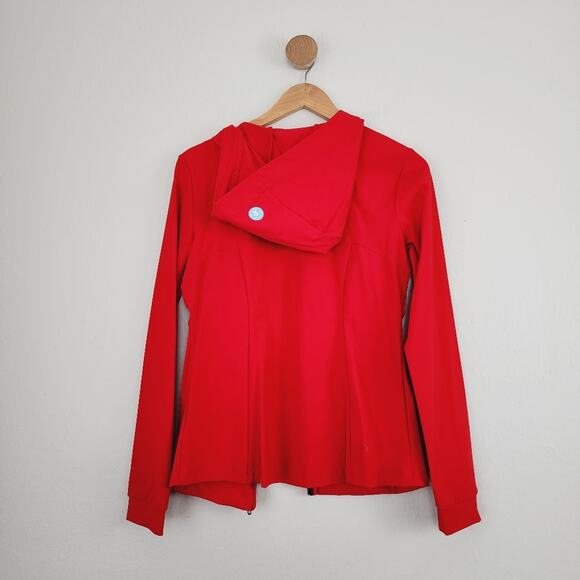 NEW Save The Duck Red Recyclable Hoodie Zip Up Lightweight Jacket - Picture 9 of 12